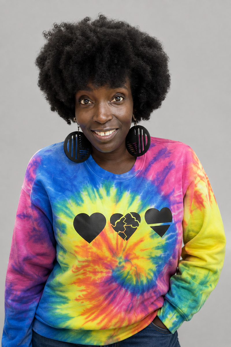 Process | Tie Dye Heart Sweatshirt