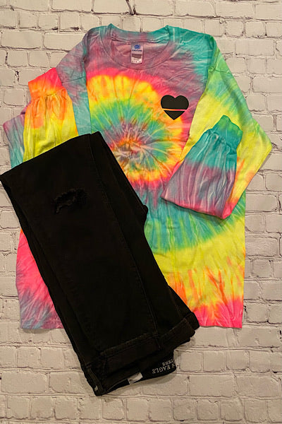Over Your Heart | Unisex Tie Dye Long Sleeve