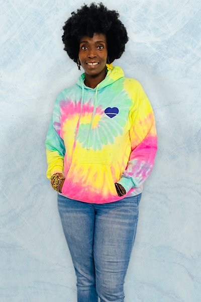 Over Your Heart | Tie Dye Heart Hoodie