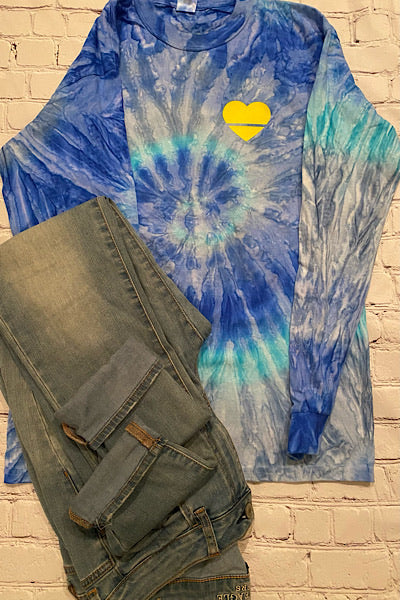 Over Your Heart | Unisex Tie Dye Long Sleeve